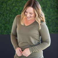 IN STOCK Larissa Long Sleeve - Olive FINAL SALE