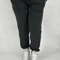 Black Heathered Fleece Joggers