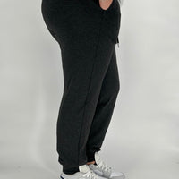 Black Heathered Fleece Joggers