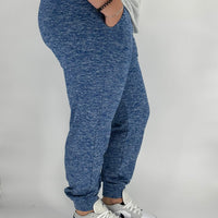 Royal Blue Heathered Fleece Joggers