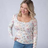 IN STOCK Alyssa Long Sleeve Top - Wildflower Gardens