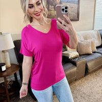 IN STOCK Chloe Cozy Top - Hot Pink