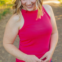 IN STOCK Tara Ribbed Tank - Hot Pink