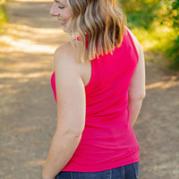 IN STOCK Tara Ribbed Tank - Hot Pink