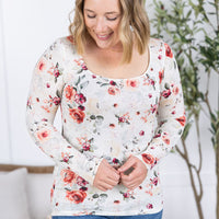 IN STOCK Alyssa Long Sleeve Top - Pink Bloom