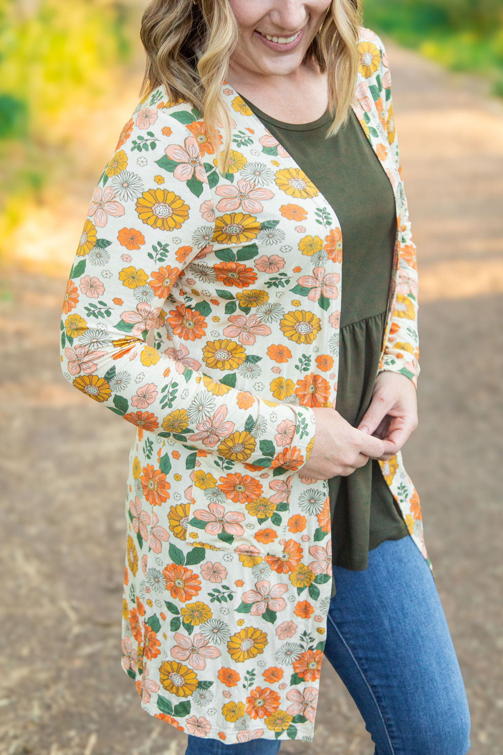 IN STOCK Classic Cardigan - Fall Boho Floral FINAL SALE