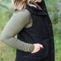 IN STOCK Corduroy Vest - Black