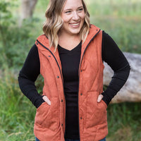 IN STOCK Corduroy Vest - Pumpkin FINAL SALE