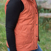 IN STOCK Corduroy Vest - Pumpkin FINAL SALE