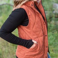 IN STOCK Corduroy Vest - Pumpkin FINAL SALE