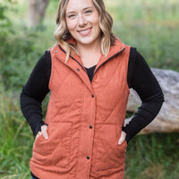 IN STOCK Corduroy Vest - Pumpkin FINAL SALE