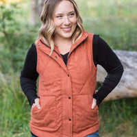 IN STOCK Corduroy Vest - Pumpkin FINAL SALE