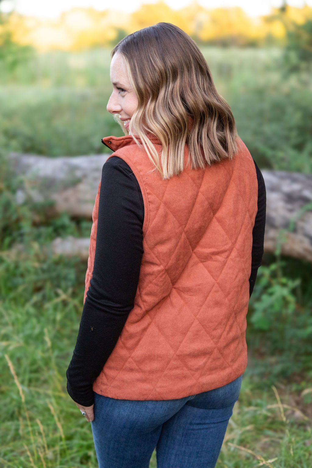 IN STOCK Corduroy Vest - Pumpkin FINAL SALE