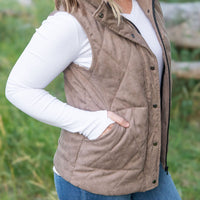 IN STOCK Corduroy Vest - Mocha FINAL SALE