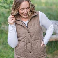 IN STOCK Corduroy Vest - Mocha FINAL SALE