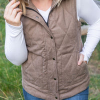 IN STOCK Corduroy Vest - Mocha FINAL SALE