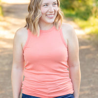 IN STOCK Tara Ribbed Tank - Coral