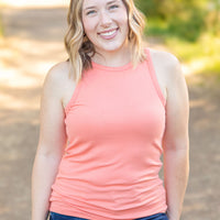 IN STOCK Tara Ribbed Tank - Coral