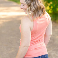 IN STOCK Tara Ribbed Tank - Coral