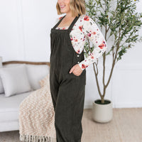 IN STOCK Corduroy Overalls - Olive