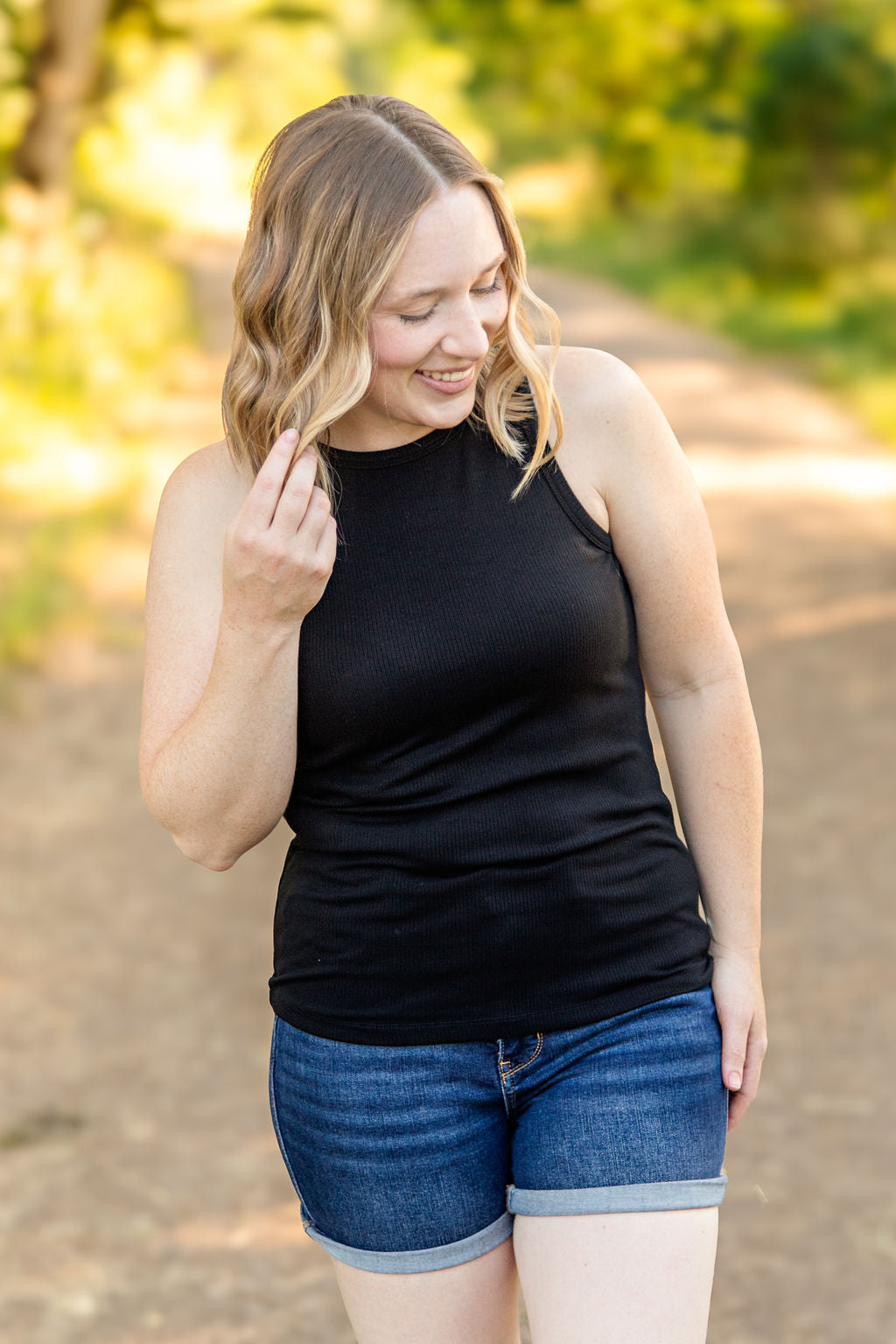 IN STOCK Tara Ribbed Tank - Black | Women&