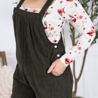 IN STOCK Corduroy Overalls - Olive