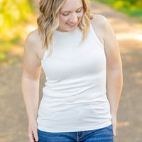 IN STOCK Tara Ribbed Tank - White | Women's Tank Top