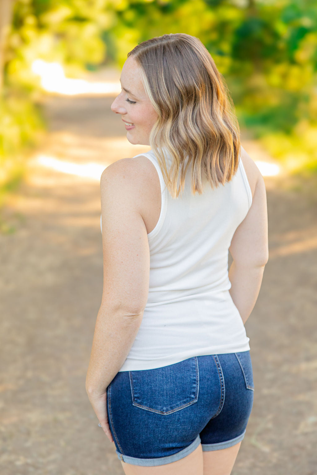 IN STOCK Tara Ribbed Tank - White | Women&