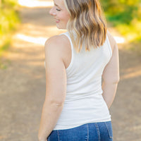 IN STOCK Tara Ribbed Tank - White | Women's Tank Top