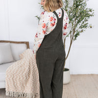 IN STOCK Corduroy Overalls - Olive