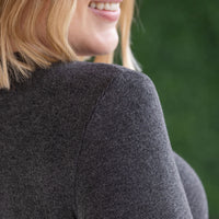 IN STOCK Georgia Long Sleeve Top - Charcoal