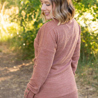 IN STOCK Brittney Button Sweater - Terra Cotta | Women's Long Sleeve FINAL SALE