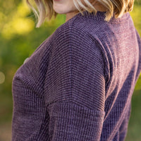 IN STOCK Brittney Button Sweater - Purple | Women's Long Sleeve FINAL SALE