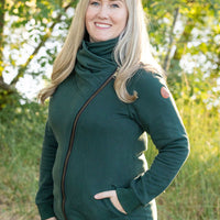 IN STOCK Quinn ZipUp Cowl - Evergreen | Women's Hoodie