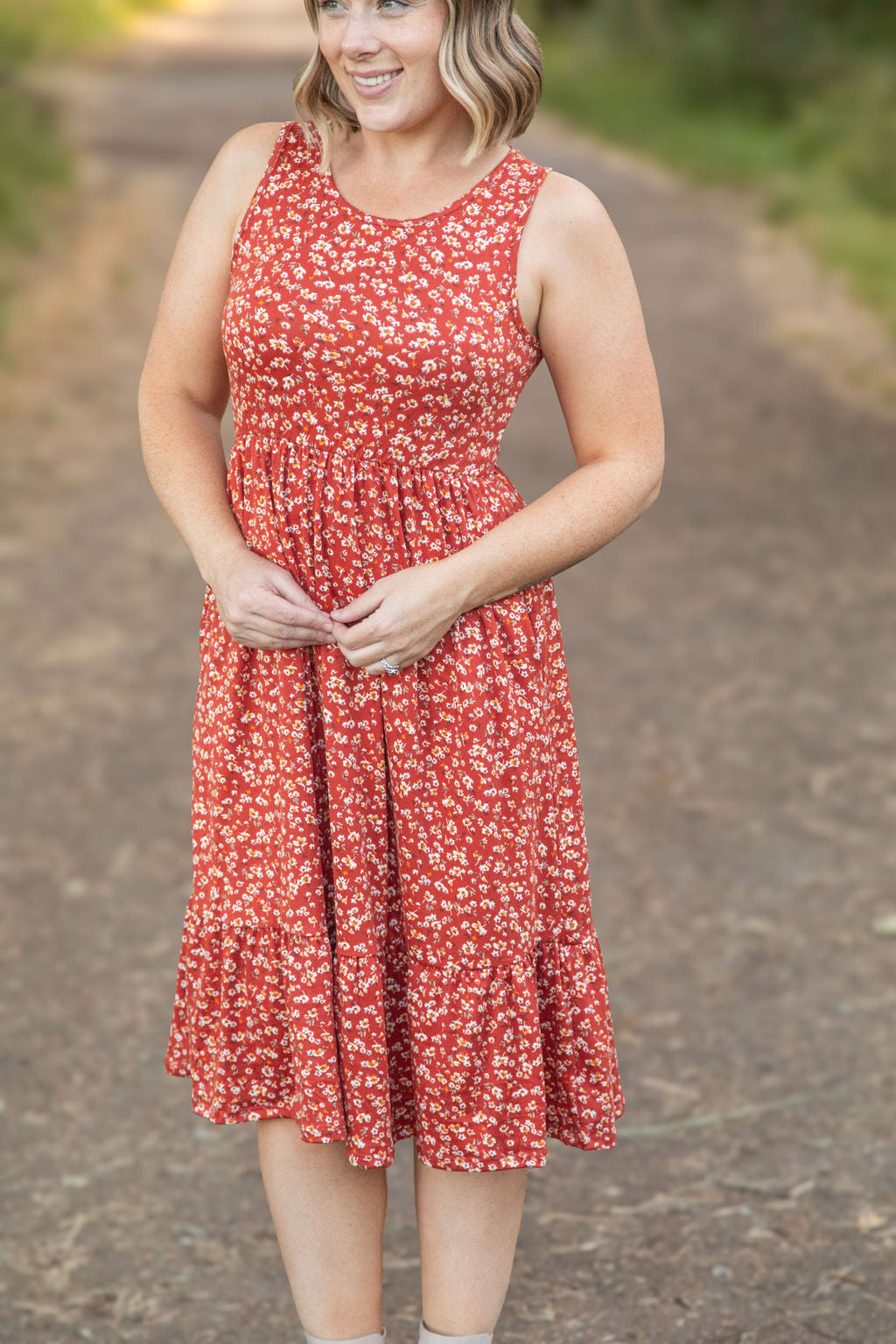 Bailey Dress - Rust Floral | Women&