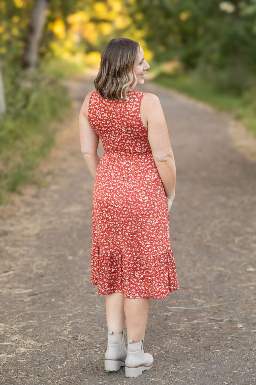 IN STOCK Bailey Dress - Rust Floral | Women's Tank Dress FINAL SALE