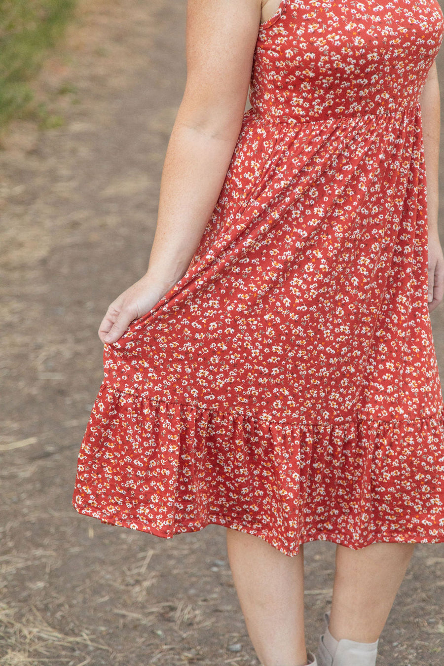 IN STOCK Bailey Dress - Rust Floral | Women's Tank Dress FINAL SALE