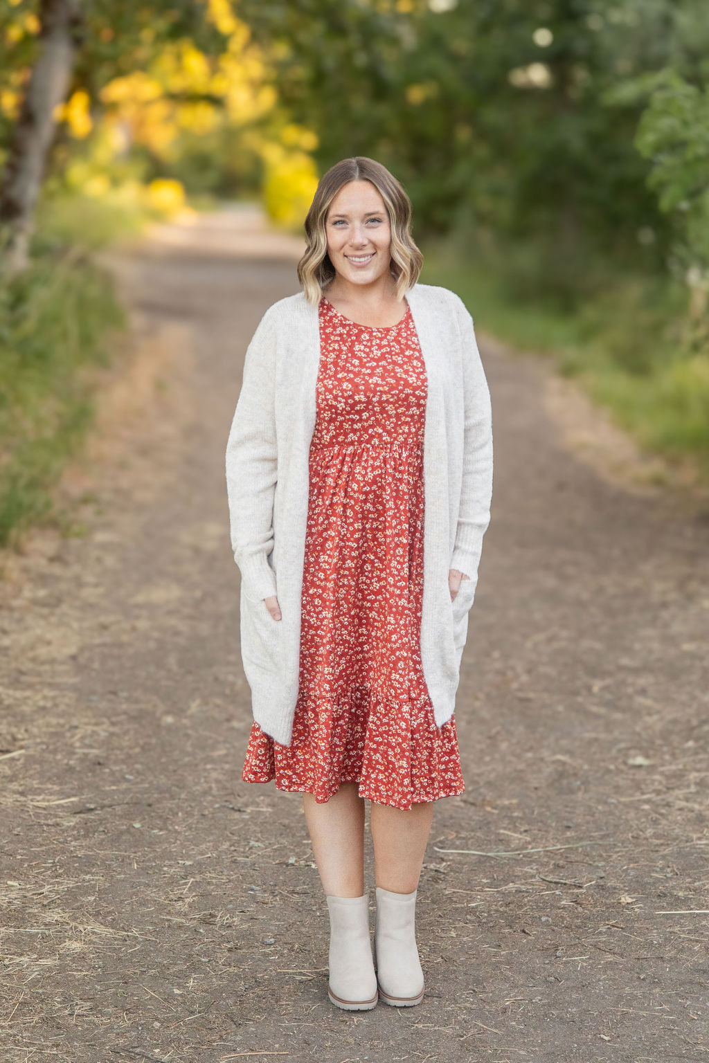 IN STOCK Bailey Dress - Rust Floral | Women&