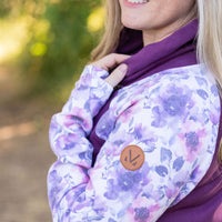 IN STOCK Zoey ZipCowl - Plum and Purple Floral FINAL SALE