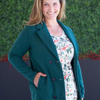 IN STOCK Scarlett Sweater Jacket - Hunter Green