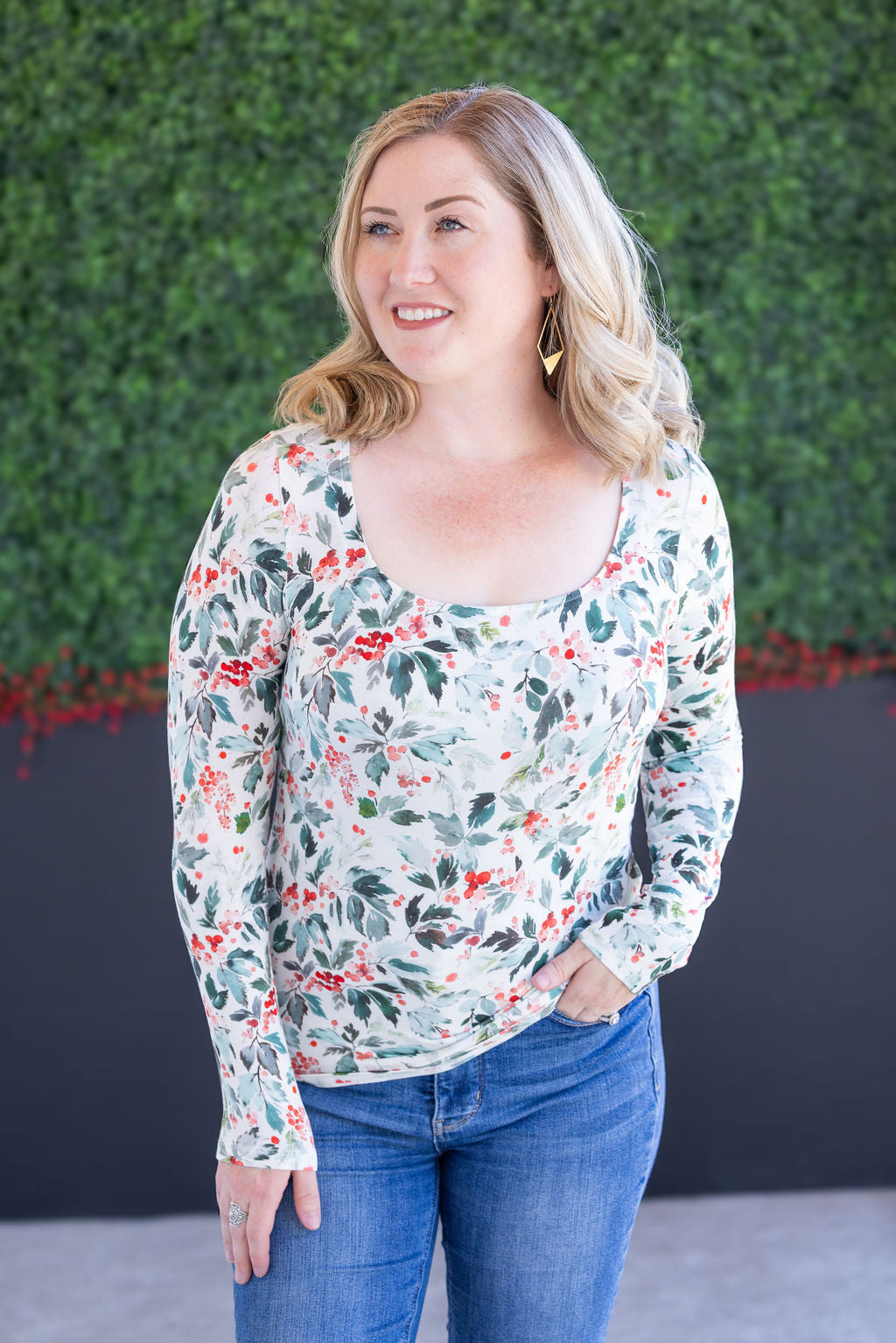 IN STOCK Alyssa Long Sleeve Top - Winter Berry FINAL SALE