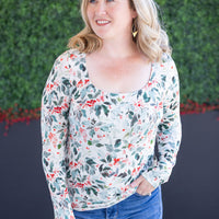 IN STOCK Alyssa Long Sleeve Top - Winter Berry FINAL SALE