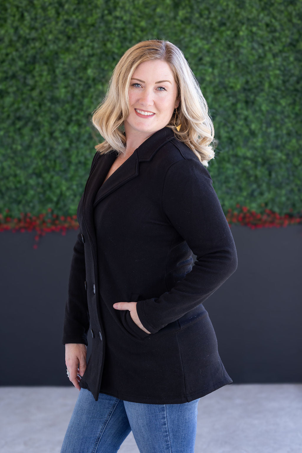 IN STOCK Scarlett Sweater Jacket - Black