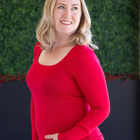 IN STOCK Alyssa Long Sleeve Top - Red