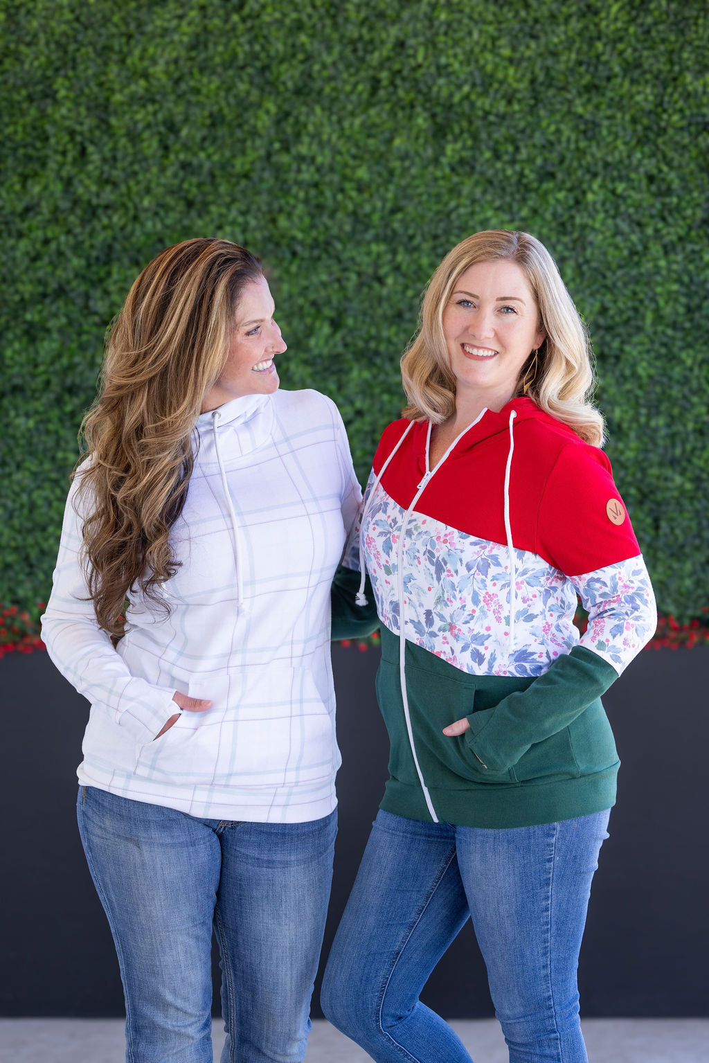 IN STOCK Colorblock Fullzip - Red, Winter Berry, Evergreen FINAL SALE