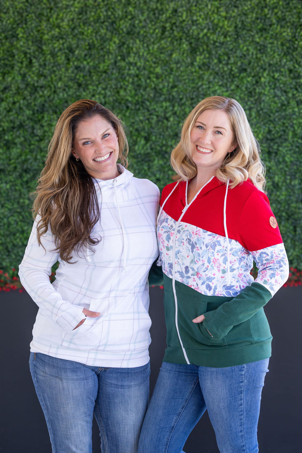 IN STOCK Colorblock Fullzip - Red, Winter Berry, Evergreen FINAL SALE