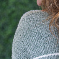IN STOCK Cozy Striped Sweater - Green FINAL SALE