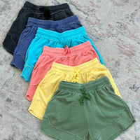 IN STOCK French Terry Stevie Shorts - Lemon Drop