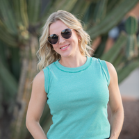 IN STOCK Morgan Micro Striped Tank - Jade