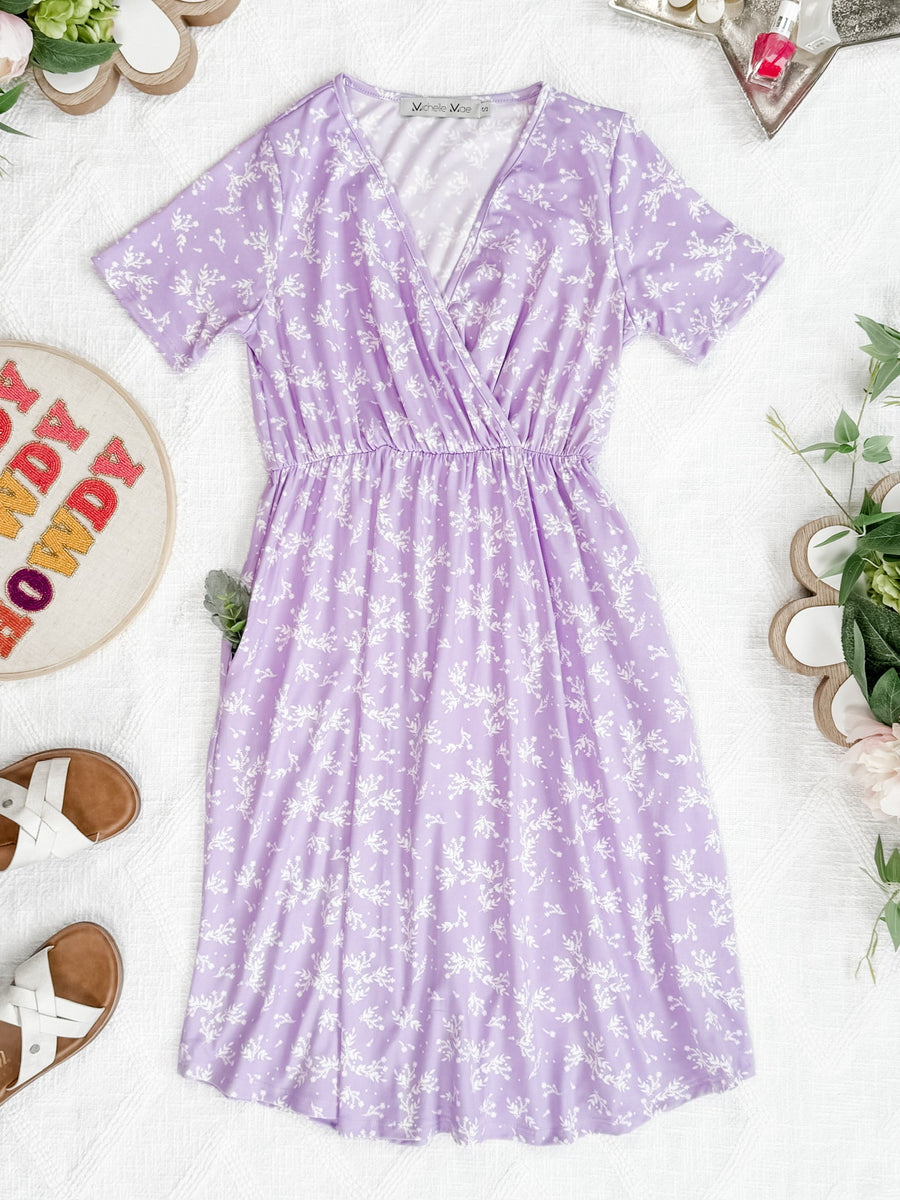 IN STOCK Tinley Dress - Lavender Petal Floral